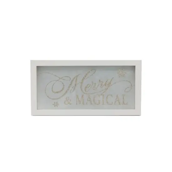 15.75" White & Gold Merry & Magical Wall D&eacute;cor by Ashland&reg; {1}