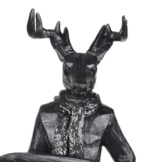 17.75" Black Deer Butler Tabletop Décor by Ashland® {5}