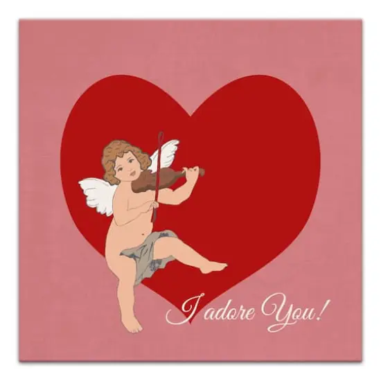 Cupid Heart 16" x 16" Canvas Wall Art {1}