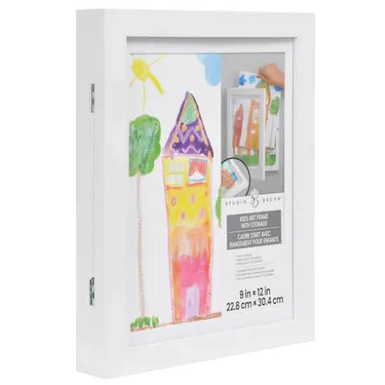 9" x 12" Kids Art Frame with Storage by Studio D&eacute;cor&reg; White {3}