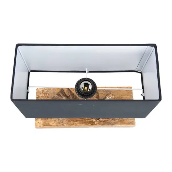 Hello Honey&reg; 12.2" Birds on Branch Table Lamp with Rectangle Flax Shade {5}