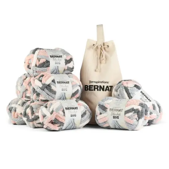 8 Pack Bernat&reg; Blanket Big&trade; Yarn with Bag Silver Lining Variegated {2}
