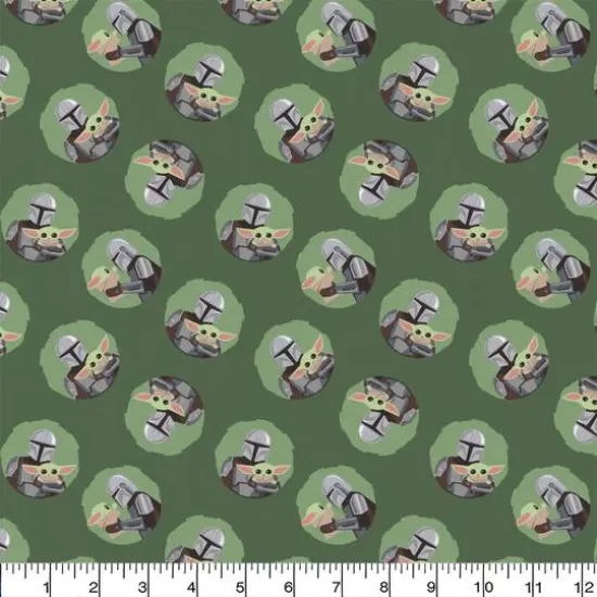 The Mandalorian Mando & Child Toss Precut Cotton Fabric {3}