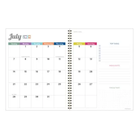 TF Publishing 2024 - 2025 Pretty Parrot Large Spiral Planner {3}