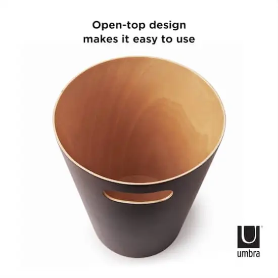 Umbra 2gal. Woodrow Trash Can Espresso {5}