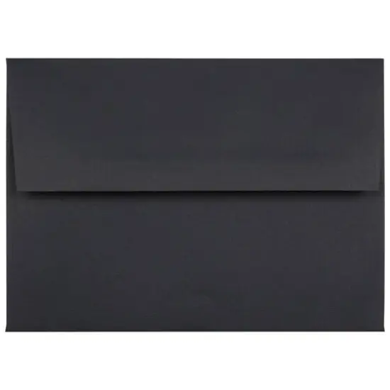 JAM Paper A7 Black Linen Silver Foil Lined Invitation Envelopes {3}