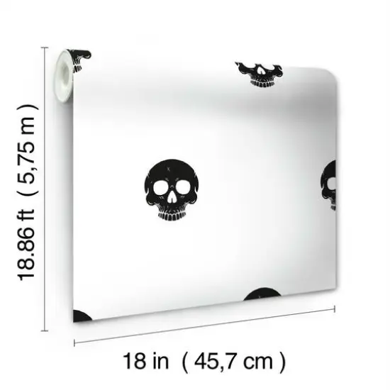 RoomMates Disney&reg; Cruella Glamour Skulls Peel & Stick Wallpaper Black {9}