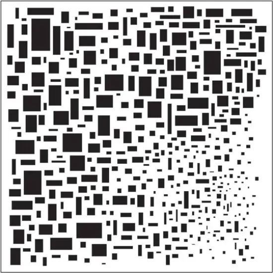 The Crafter's Workshop Cubist Stencil, 6'' x 6'' {1}