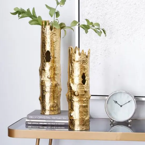 CosmoLiving by Cosmopolitan Gold Aluminum Vase Set {10}