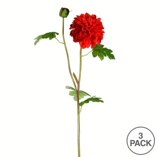 Red Dahlia Stem, 3ct. {4}