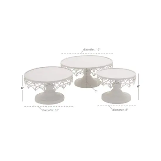 White Metal Vintage Cake Stand Set {6}
