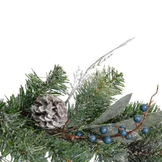 Blueberries & Snowy Pine Cones Mixed Pine Artificial Garland, Unlit {6}