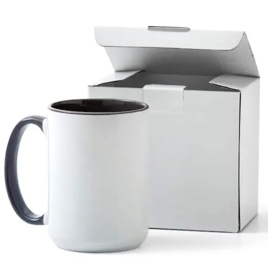 Cricut&reg; 15oz. White & Gray Ceramic Mug Blank {1}