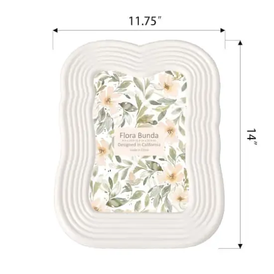 Flora Bunda&reg; 8" x 10" Ivory Curves Ceramic Frame {3}
