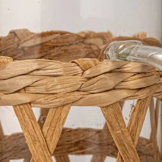 Hello Honey&reg; 10oz. Clear Glass Mugs with Natural Woven Sleeves, 12ct. {6}