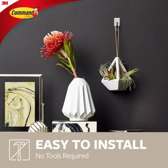 Command&trade; Small Decorative Metal Hooks, Stainless Steel {11}