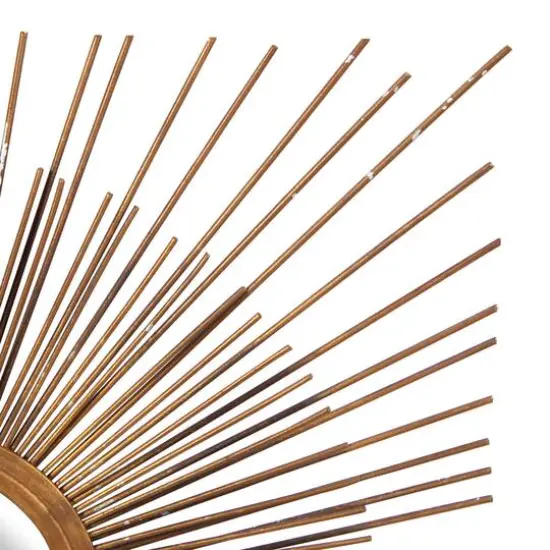 Gold Metal Rustic Wall Mirror Set {11}