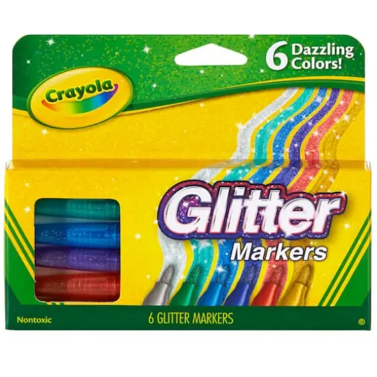 Crayola&reg; Glitter Markers, 3 Packs of 6 {3}