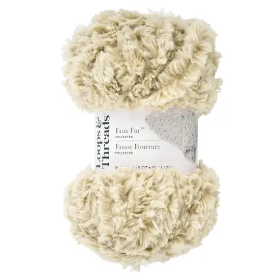 Faux Fur&trade; Yarn by Loops & Threads&reg; Gold Frost {1}