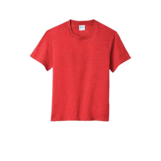 Port & Company® Fan Favorite™ Youth Blend T-Shirt Bright Red Heather {4}