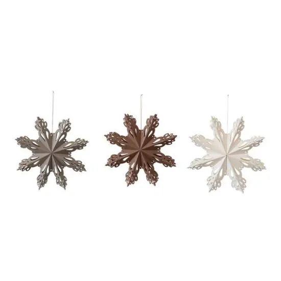 Hello Honey&reg; 3 Pack 9" Folded Snowflake Recycled Paper Ornaments {1}