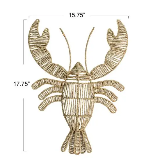 Hello Honey 17.75" Coastal Catch Natural Seagrass Lobster Wall D&eacute;cor {7}