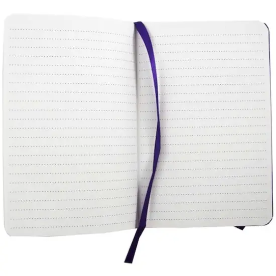 JAM Paper Large Hardcover Notebook with Elastic Band Plum Purple {6}