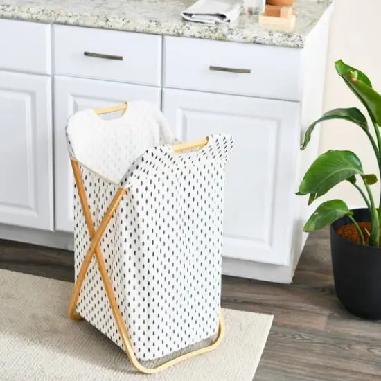 Household Essentials Krussh Bamboo X Frame Hamper (Tree) {4}