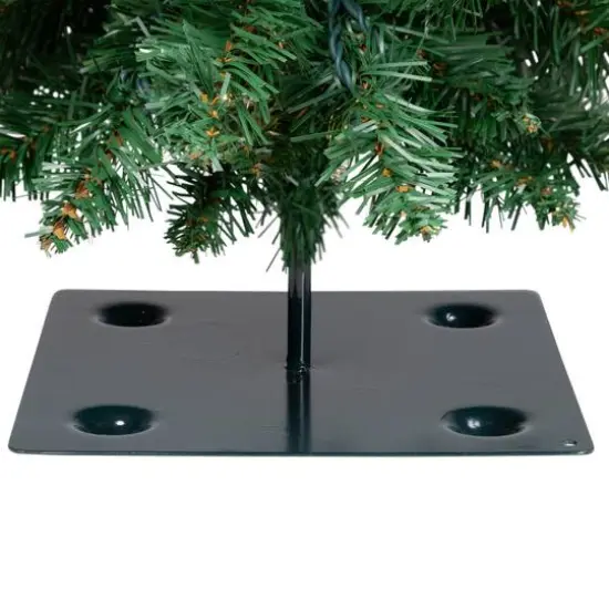 4ft. Pre-Lit Pencil Alpine Artificial Christmas Tree, Clear Lights {5}