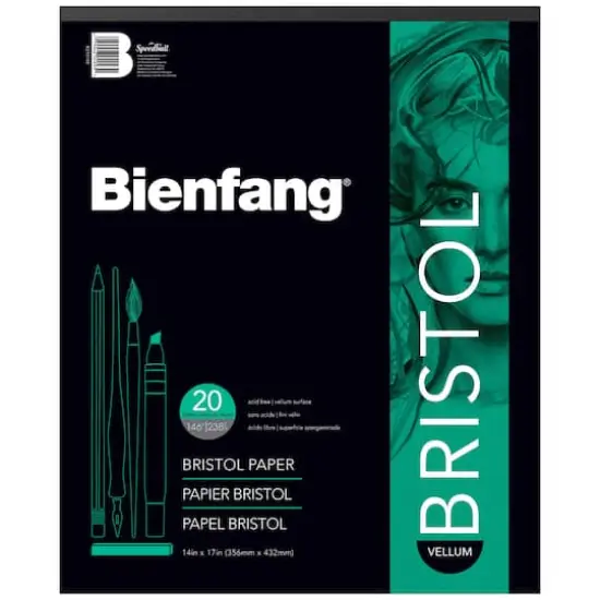 Bienfang&reg; 527K Bristol Vellum Drawing Paper Pad, 14" x 17" {1}