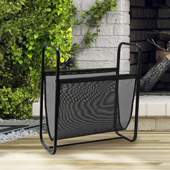 Household Essentials 20" Mesh Indoor/Outdoor Log Holder Magazine Rack {3}