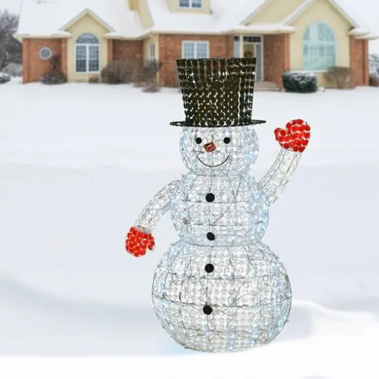 5ft. LED Crystal Bead Snowman {4}