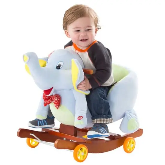 Toy Time Plush Rocking Elephant Ride-On {9}