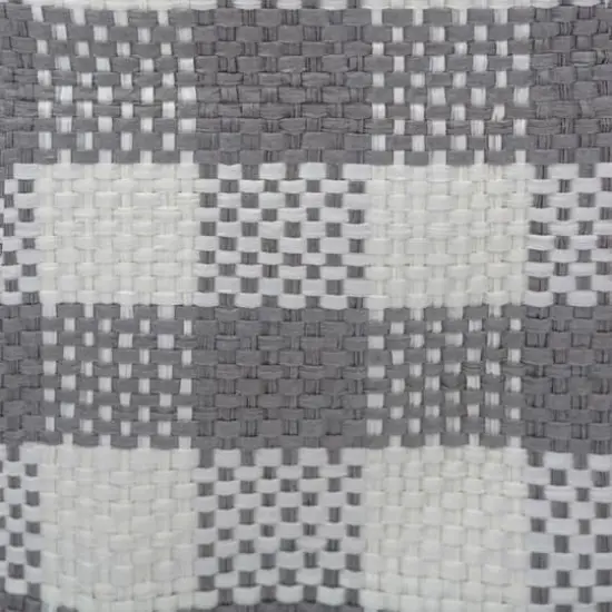 DII&reg; Large Round Checkers Paper Bin Gray {6}