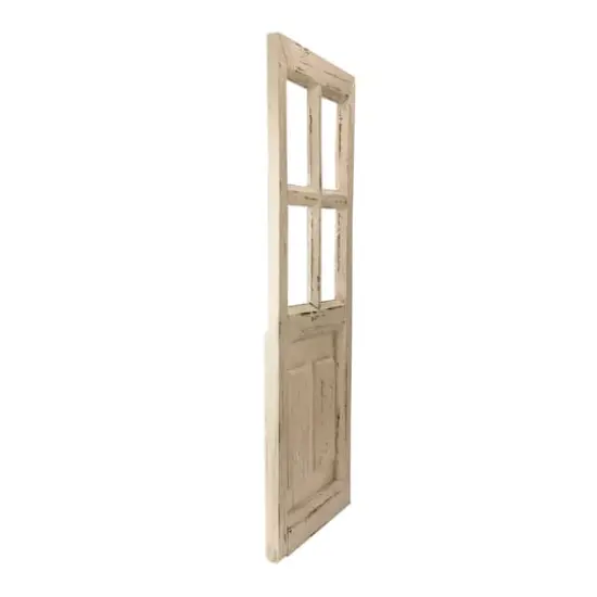 2.3ft White Miniature Wooden Door Wall Hanging Decoration {3}