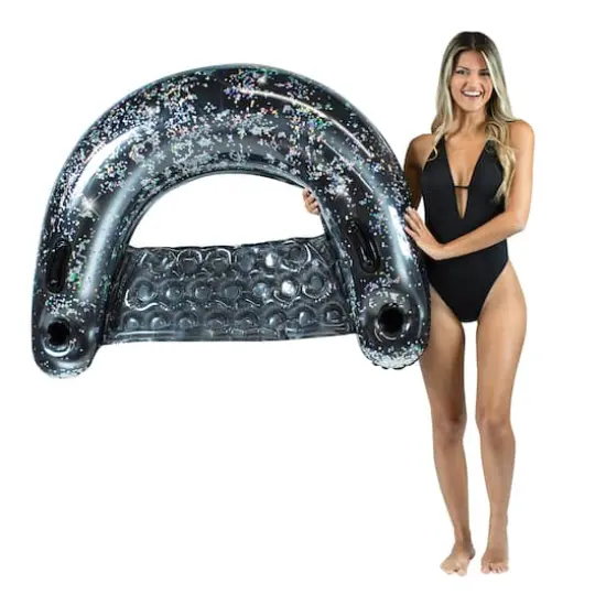 PoolCandy Glitterfied&reg; 48" Black Onyx Glitter Sun Chair {4}