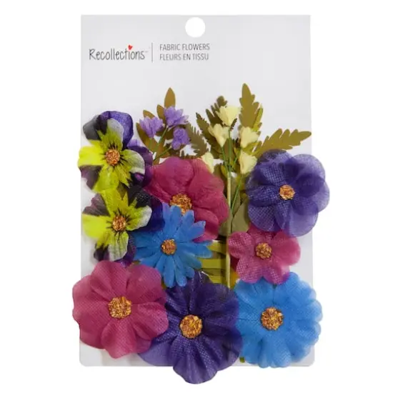Dark Fabric Pressed Flower Embellishments by Recollections&trade; {4}