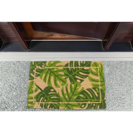DII&reg; J&M Palm Leaves Vinyl Back Coir Doormat {7}