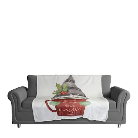 Snuggle Up Gnome 50x60 Coral Fleece Blanket {4}