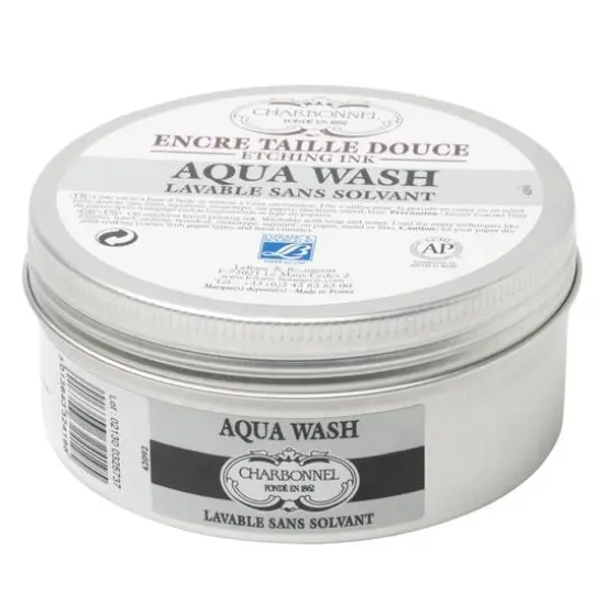 Charbonnel Aqua Wash Etching Ink, 150mL Pot Black Luxe {1}