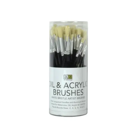 Art Advantage 72 Piece Oil & Acrylic Bristle Brush Set {1}