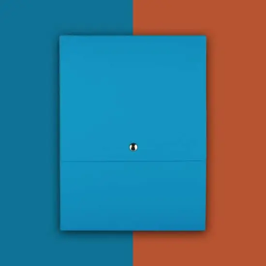 JAM Paper Vertical Kraft Snap Closure Portfolio Blue {7}