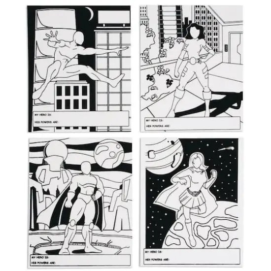 S&S&reg; Worldwide Super Hero Velvet Art Poster Set {1}