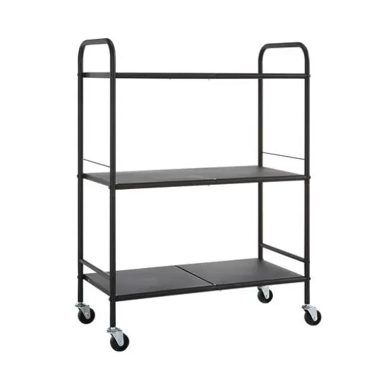 SunnyPoint 3-Tier Storage Cart Black {2}