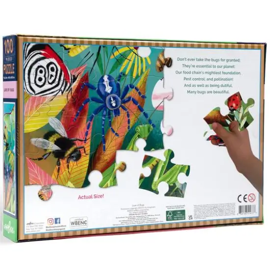 eeBoo Love of Bugs 100 Piece Puzzle {6}