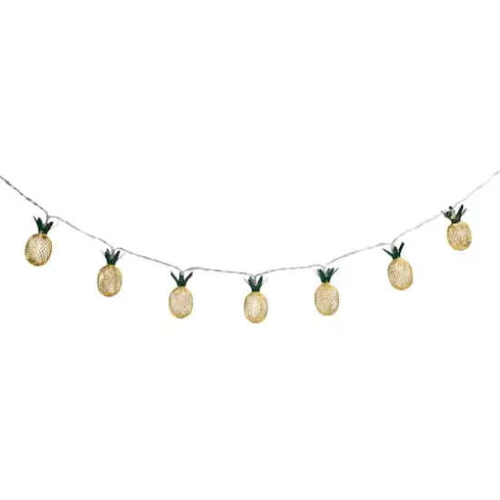 10ct. LED Gold Pineapple String Lights {3}