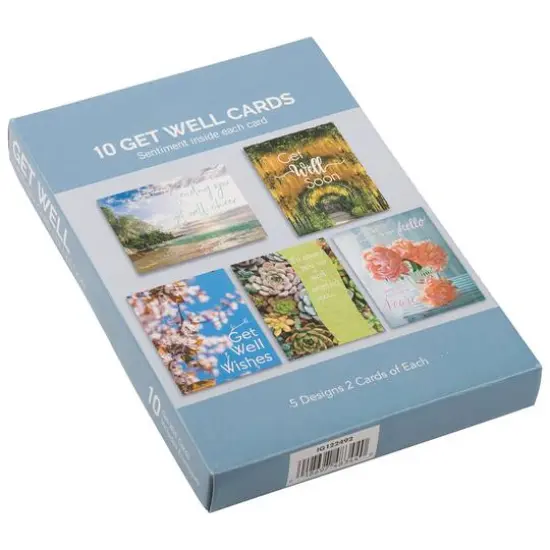 JAM Paper 4" x 6" Assorted Nature Get Well Cards & Envelopes, 10ct. {6}