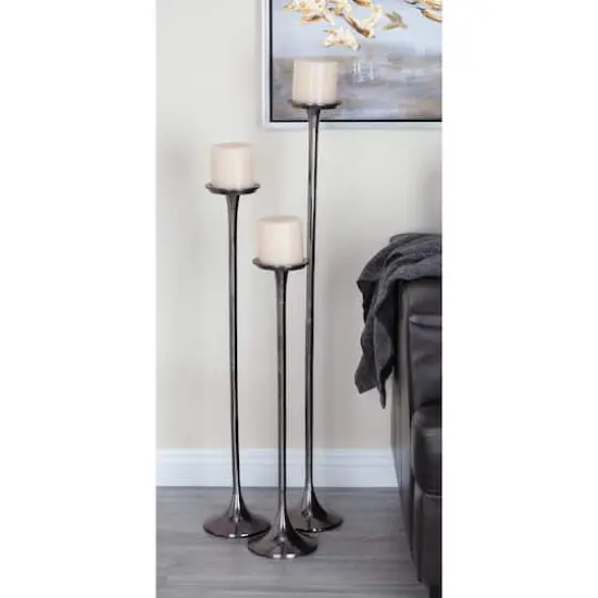 Aluminum Modern Candle Holder Set Bronze {3}