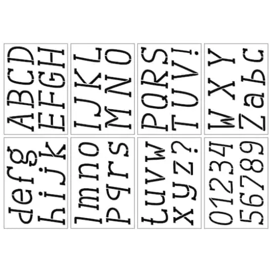 3" Italic Serif Alphabet Stencils by Craft Smart&reg; {1}
