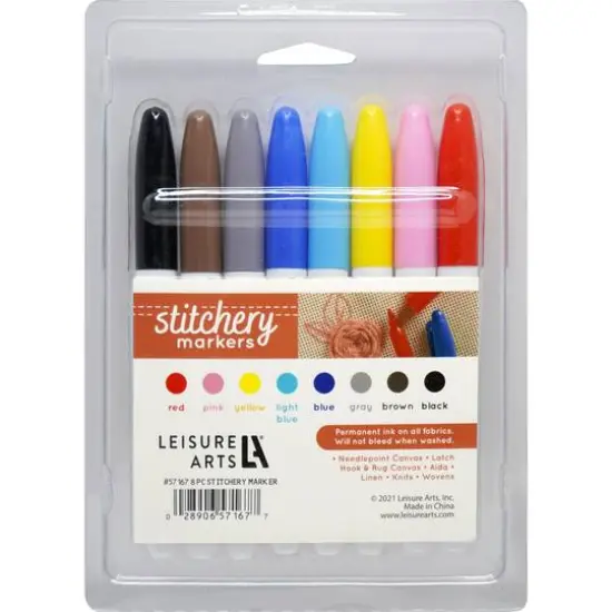 Leisure Arts&reg; 8 Color Stitchery Fabric Marker Set {5}